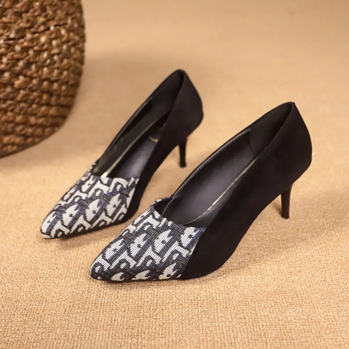 Point Toe Suede Pumps High Heel Dress Shoes