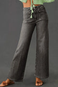Relaxed Fit High-Waisted Wide-Leg Jeans Vintage Wash - Southern Shores Clothing