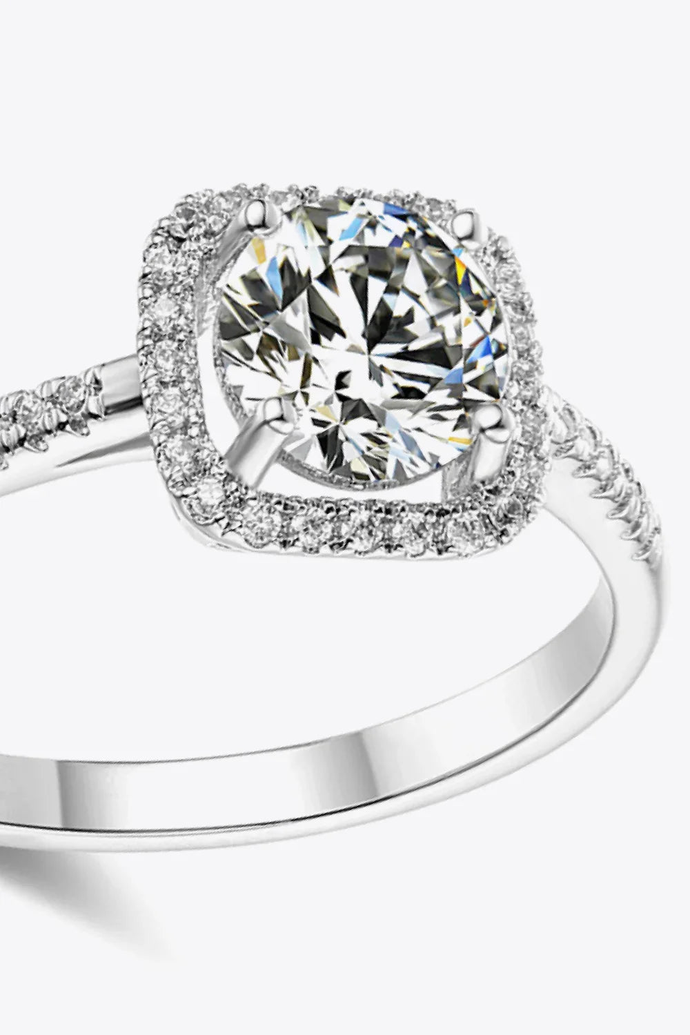 1 Carat Moissanite Zircon Ring Minimalist Design - Southern Shores Clothing