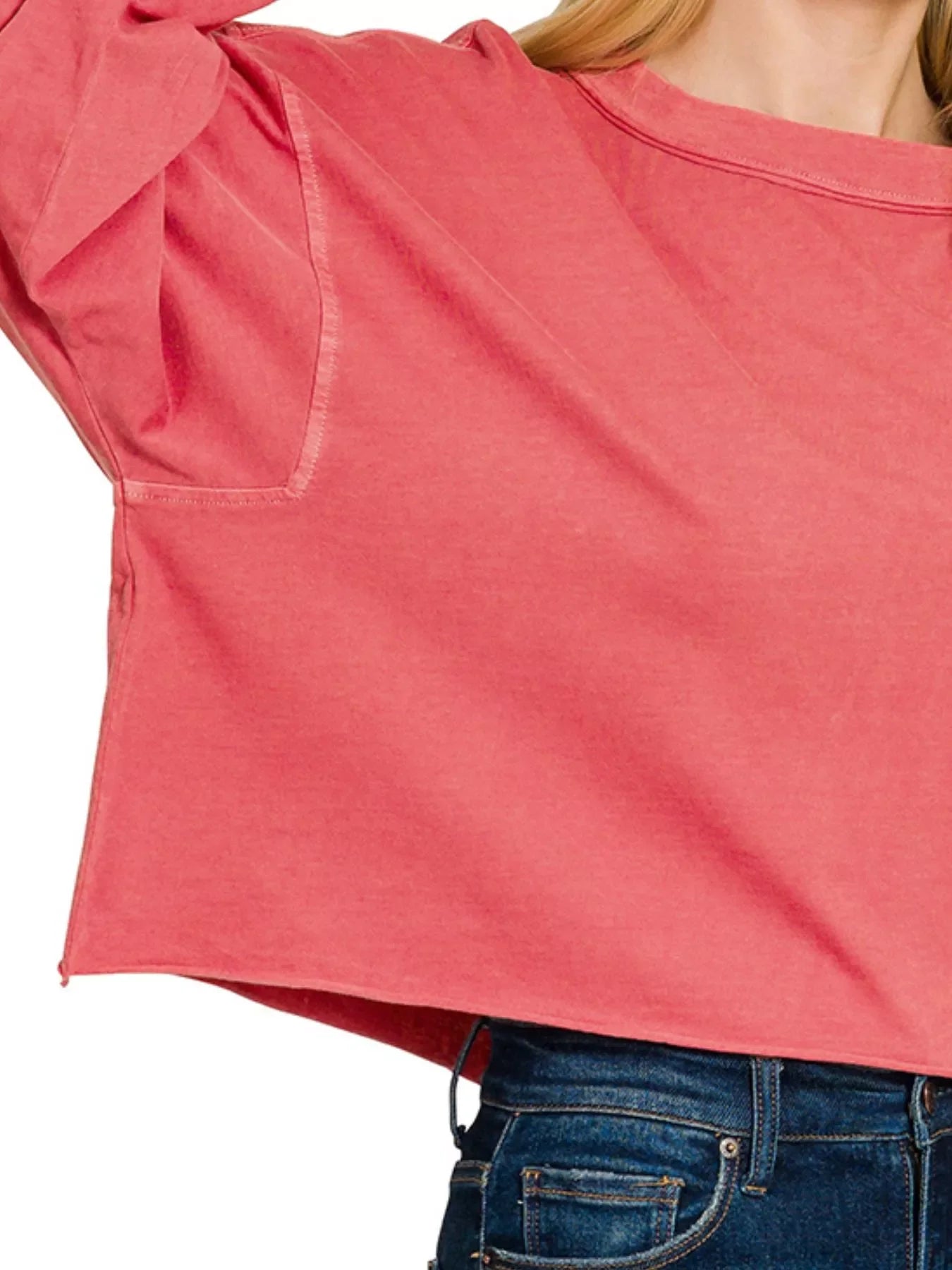 Pigment Dye Enzyme Washing Oversized Round Neck T Shirt - Southern Shores Clothing