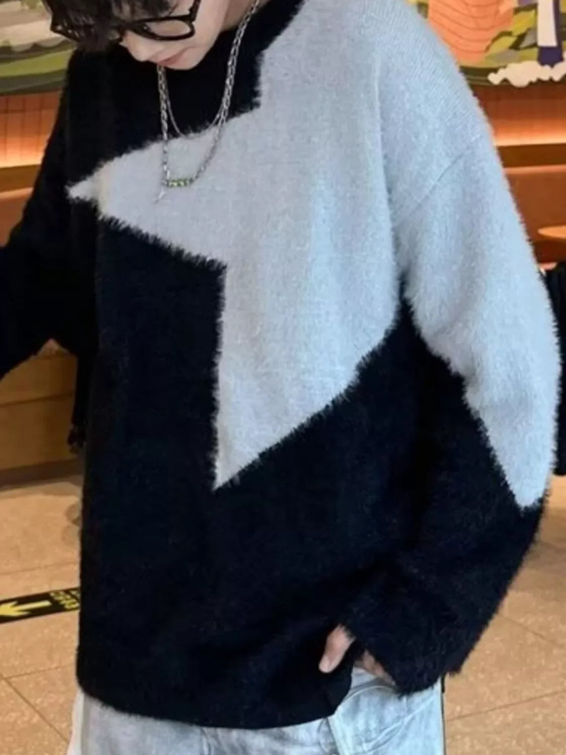 Fuzzy Knit Sweater With Stretch Casual Wear - Southern Shores Clothing