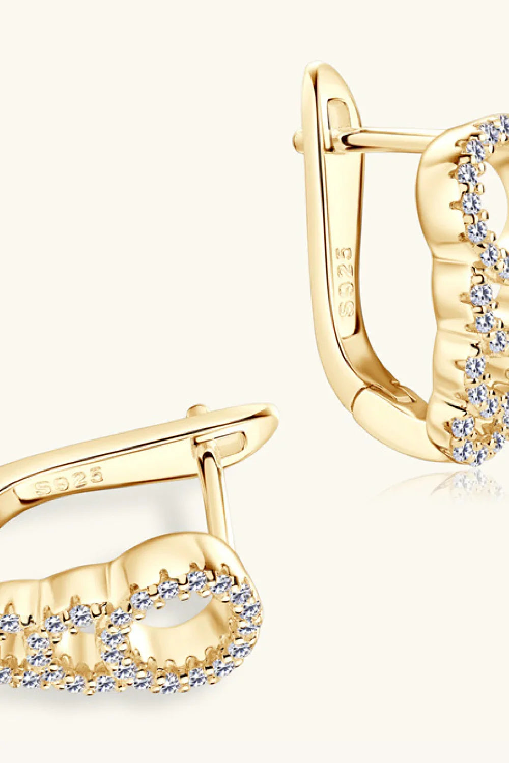Moissanite Sterling Silver Earrings With Platinum Plating - Southern Shores Clothing