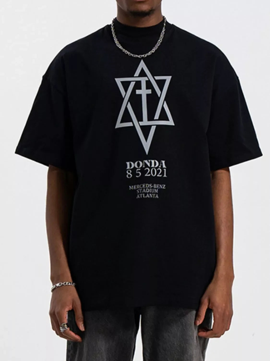 Graphic Round Neck Half Sleeve Stretch T Shirt - Southern Shores Clothing
