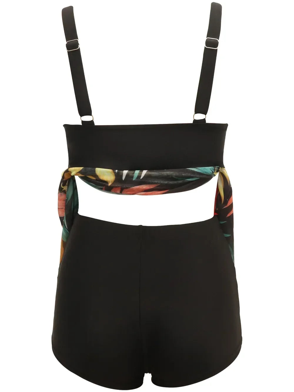 Two-Piece Swim Set With Wide Straps And Floral Print Pattern - Southern Shores Clothing