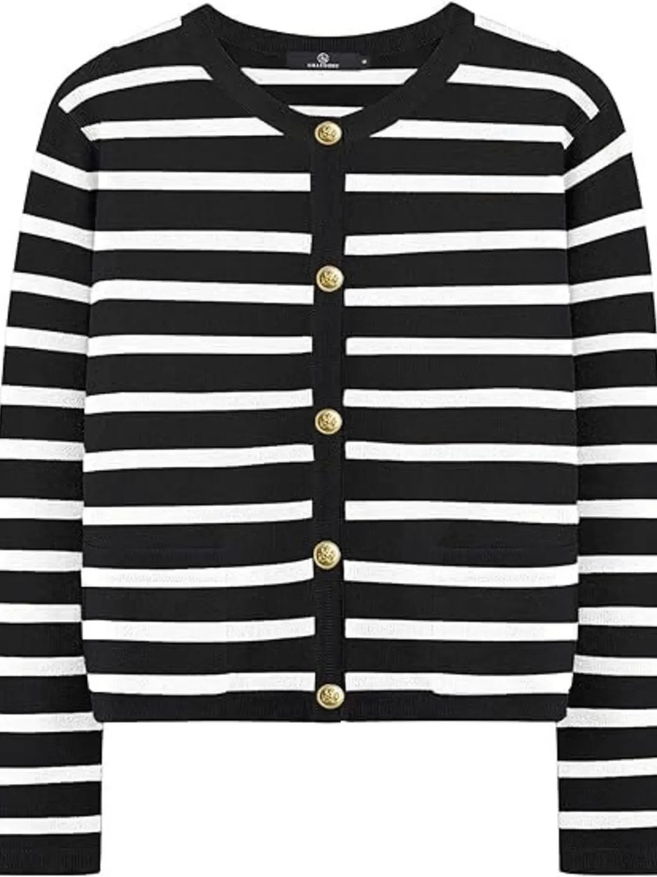 Striped Button-Up Cardigan With Lightweight Knit - Southern Shores Clothing