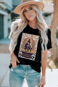 Graphic Round Neck Short Sleeve T Shirt With Opaque Fabric - Southern Shores Clothing