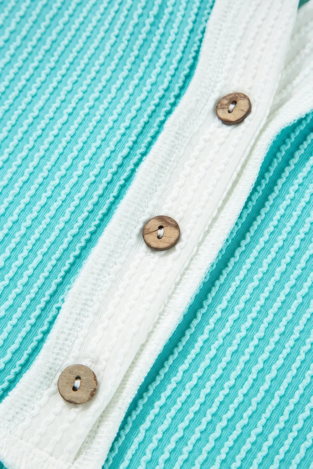 Corded Half Button Henley T Shirt With Stretch - Southern Shores Clothing