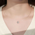 1 Carat Round Cut Moissanite Sterling Silver Necklace