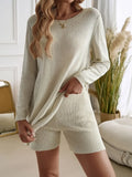 Devine Slit Round Neck Two Piece Sweater Set - Southern Shores Clothing