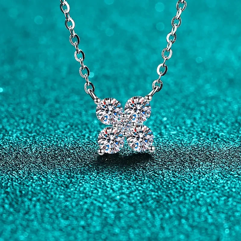 1.26 Carat Moissanite Sterling Silver Pendant Necklace - Southern Shores Clothing