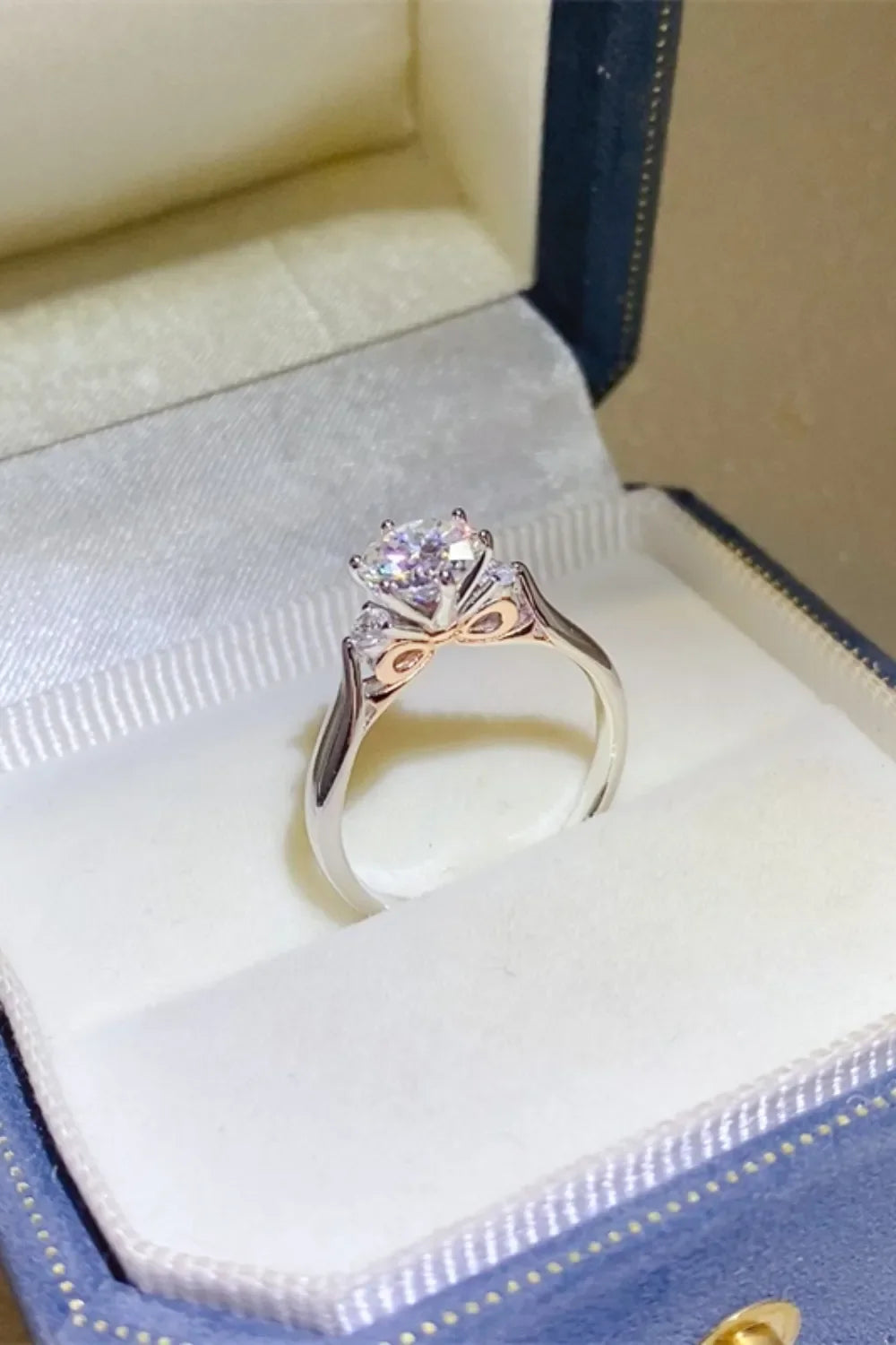2 Carat Moissanite Sterling Silver Ring With Certificate