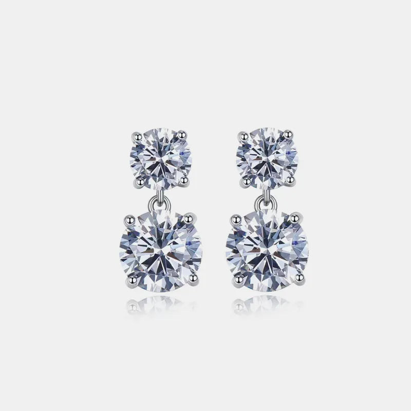 Southern Shores 10 Carat Moissanite Sterling Silver Women's Earrings