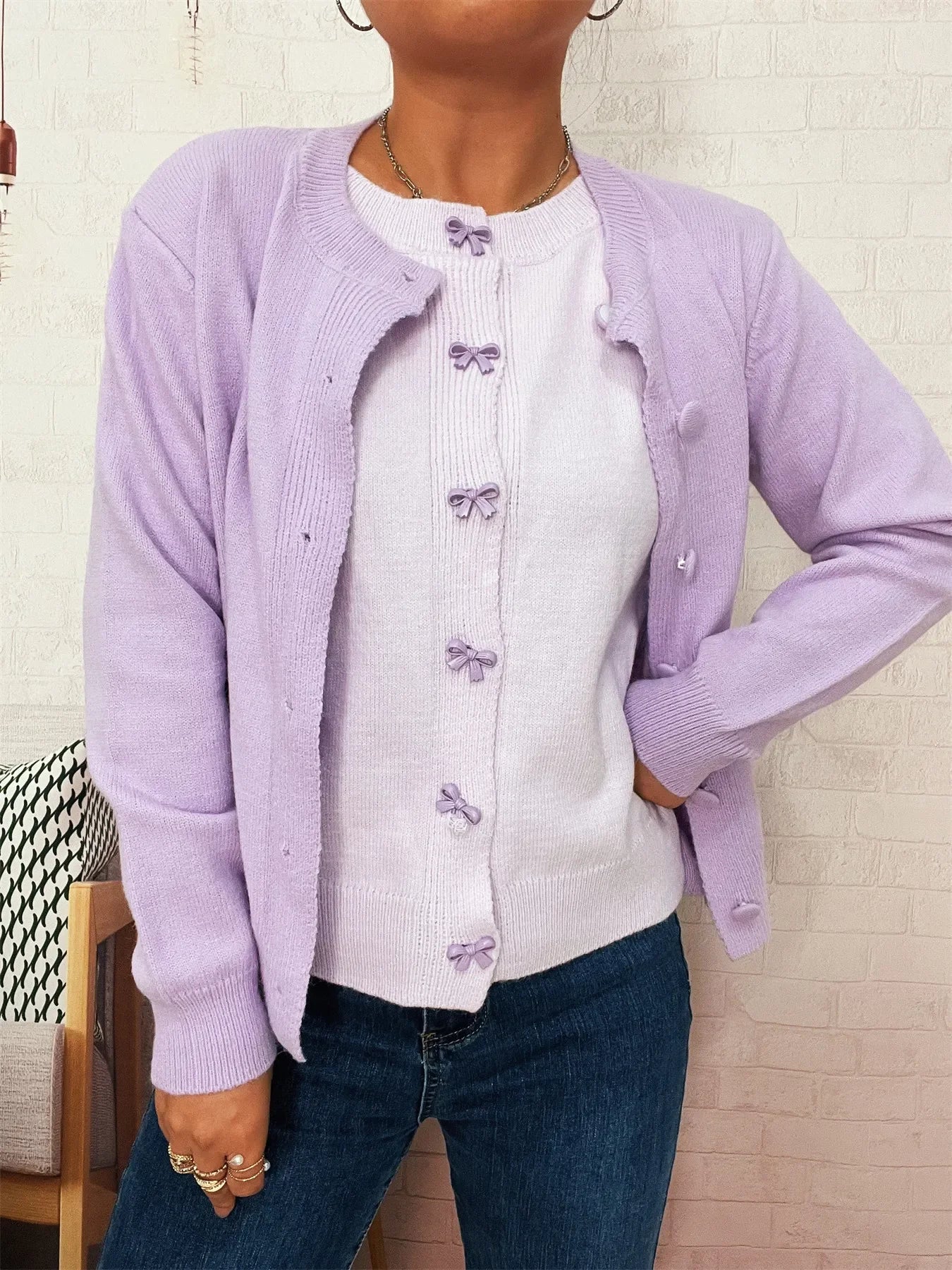 Button Up Long Sleeve Cardigan Slightly Stretchy - Southern Shores Clothing