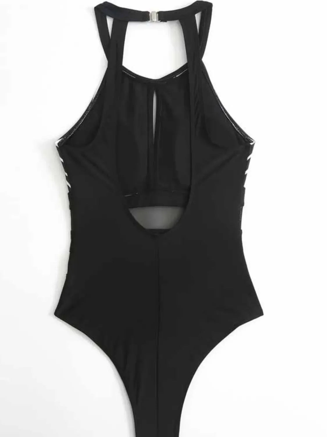 Mesh Backless Striped One-Piece Swimsuit - Southern Shores Clothing
