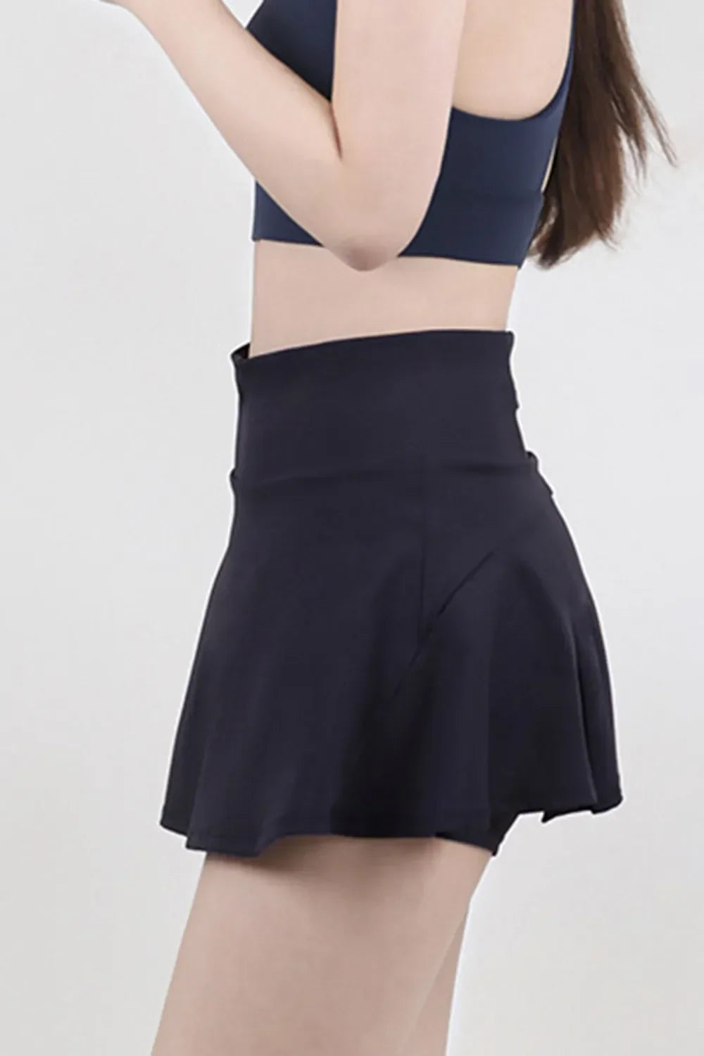 High Waist Pleated Active Skirt With Stretchy Fabric - Southern Shores Clothing