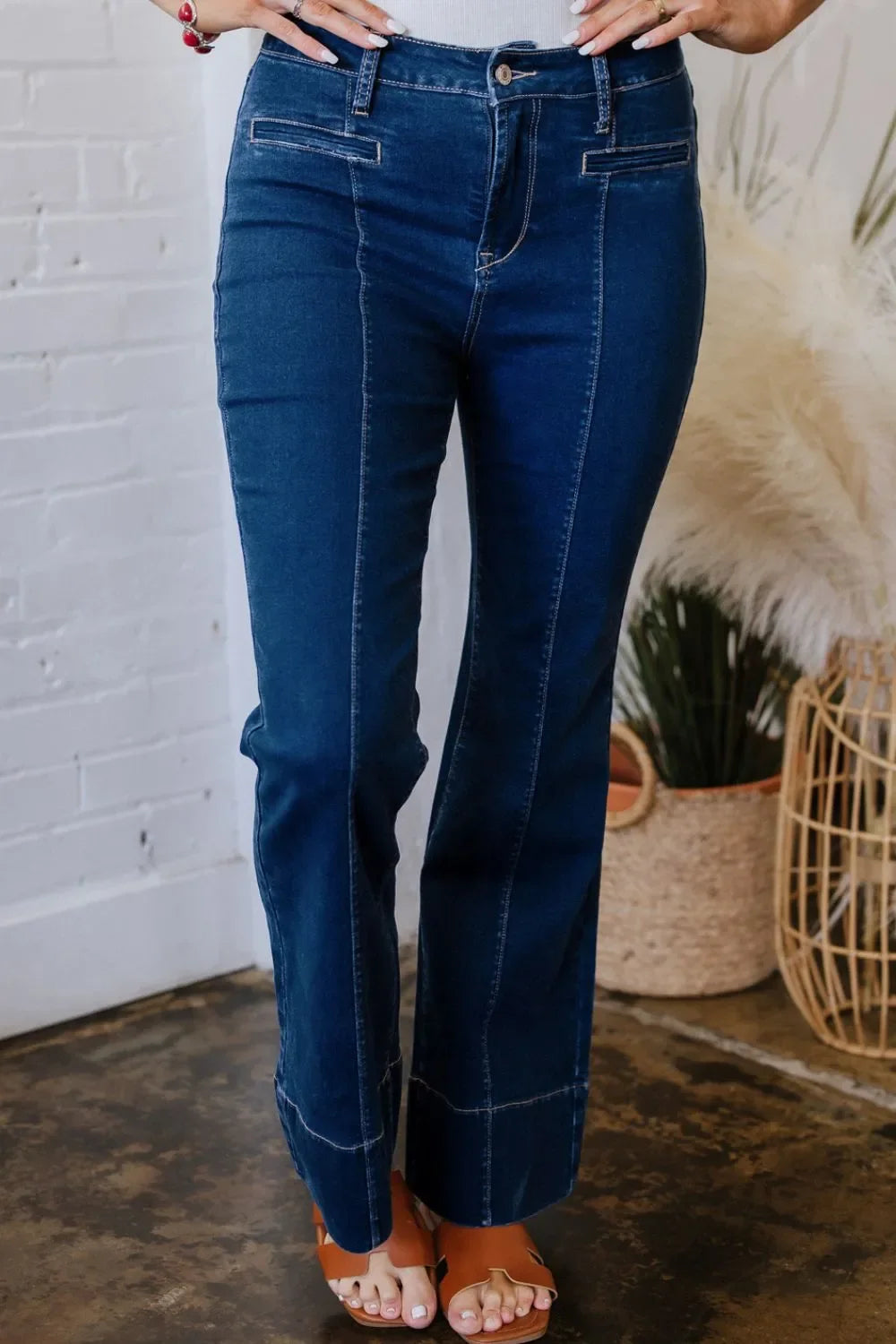 Coastal Straight Jeans With Center Seam Classic Fit - Southern Shores Clothing