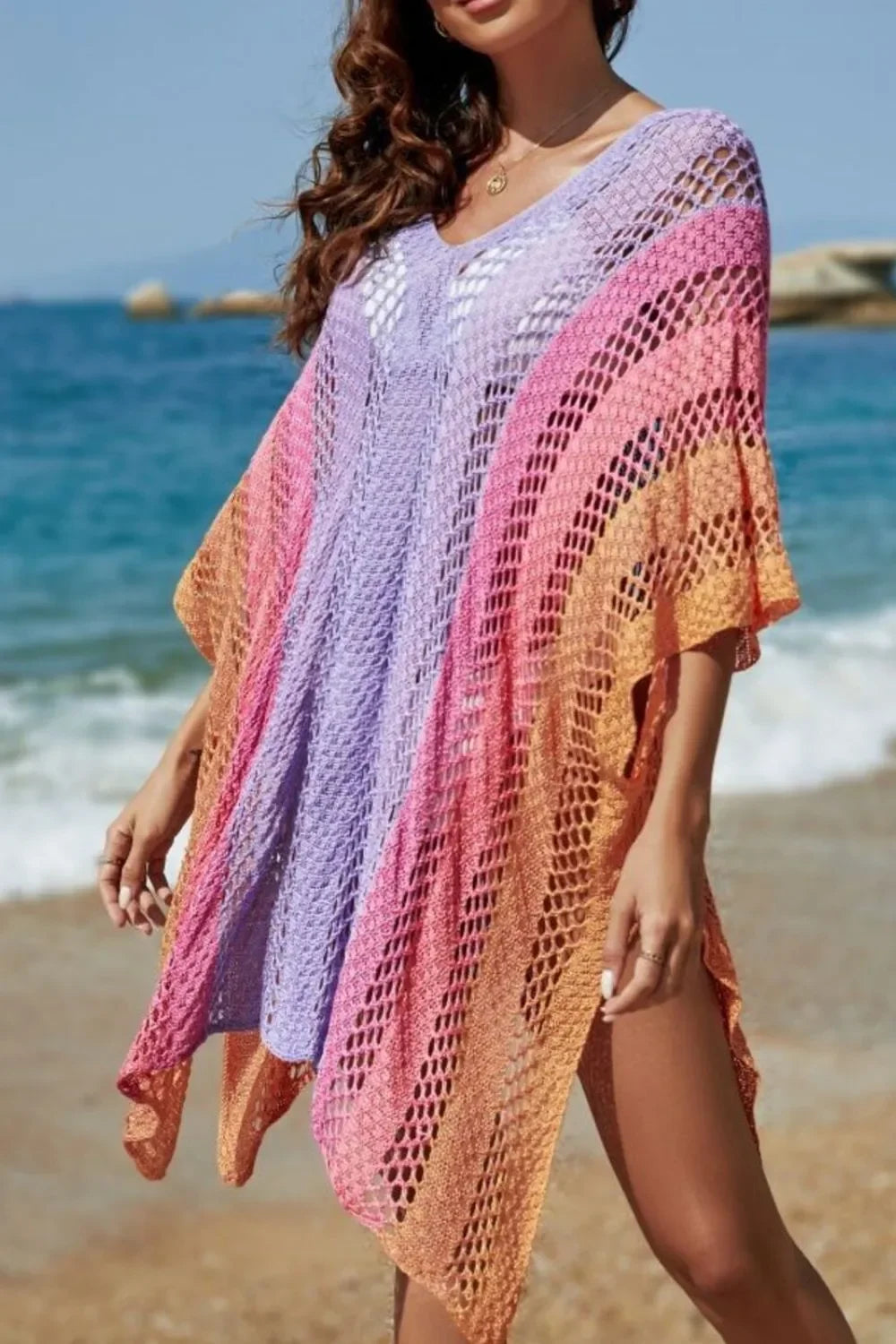 Crochet Cover-Up One Size Cotton Beachwear - Southern Shores Clothing