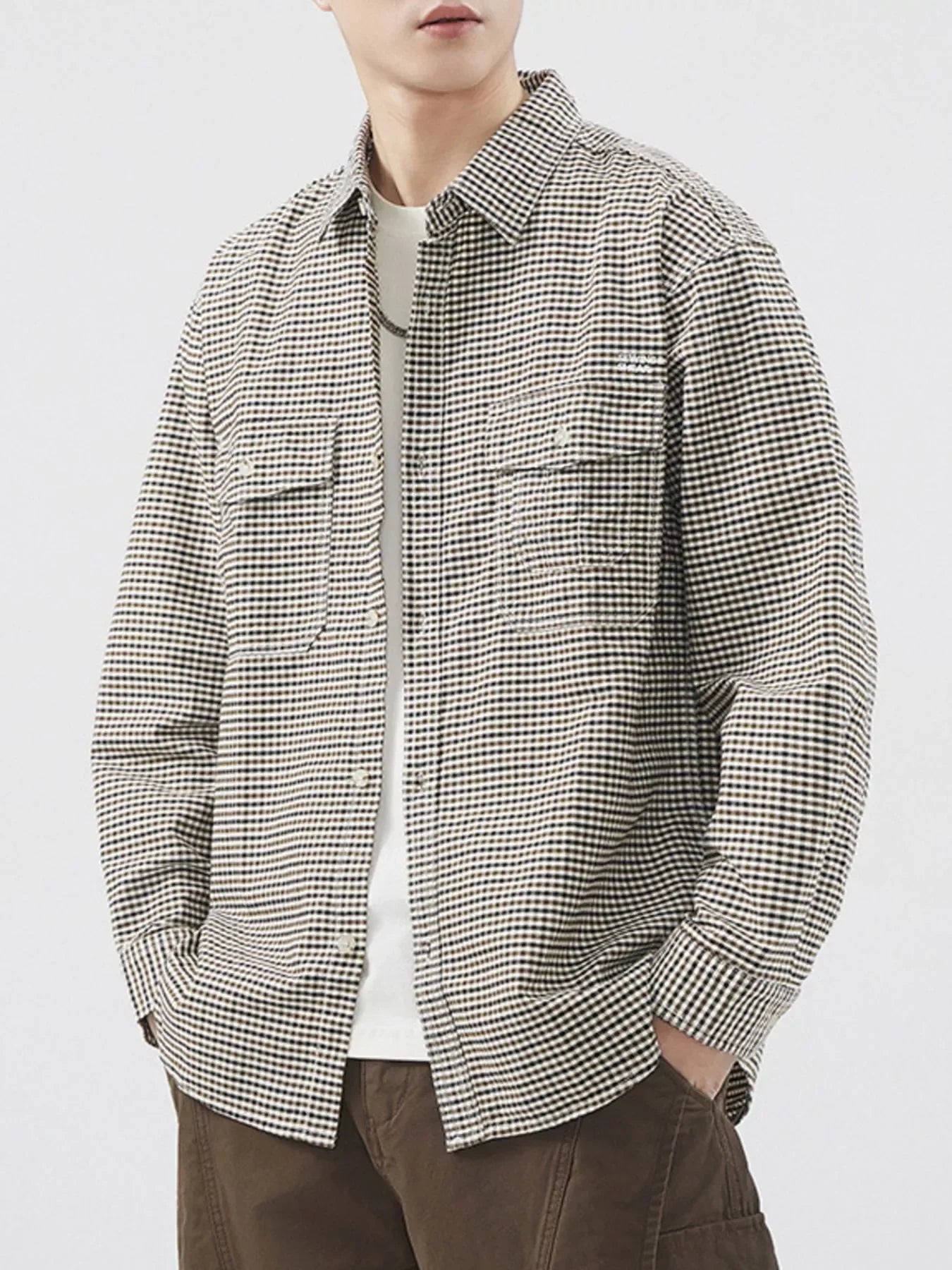 Plus Size Plaid Long Sleeve Button Up Shirt - Southern Shores Clothing