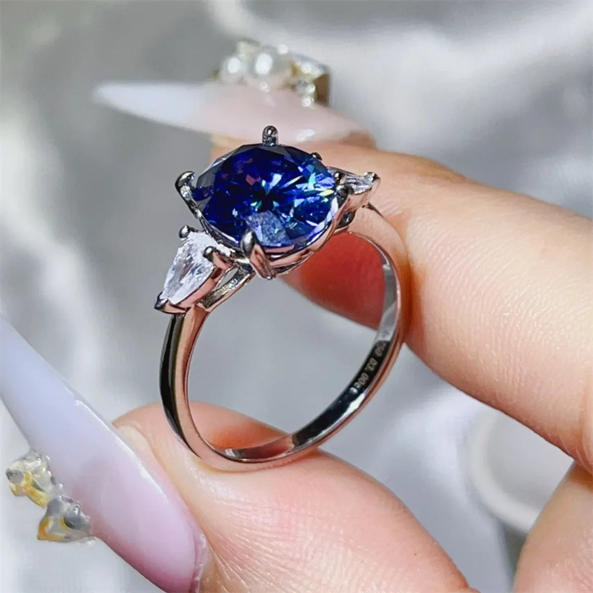 3 Carat Coastal Moissanite Sterling Silver Ring - Southern Shores Clothing