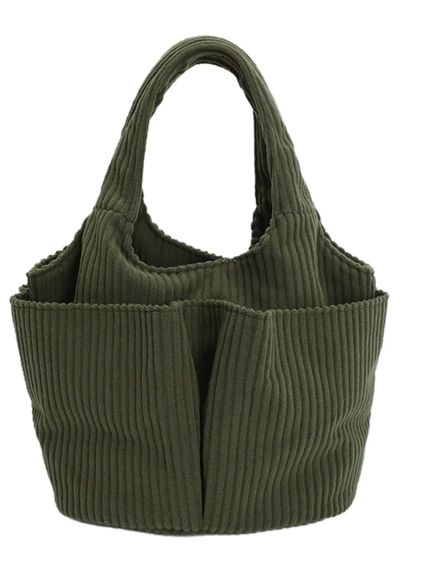 Corduroy Handbag With Classic Silhouette - Southern Shores Clothing