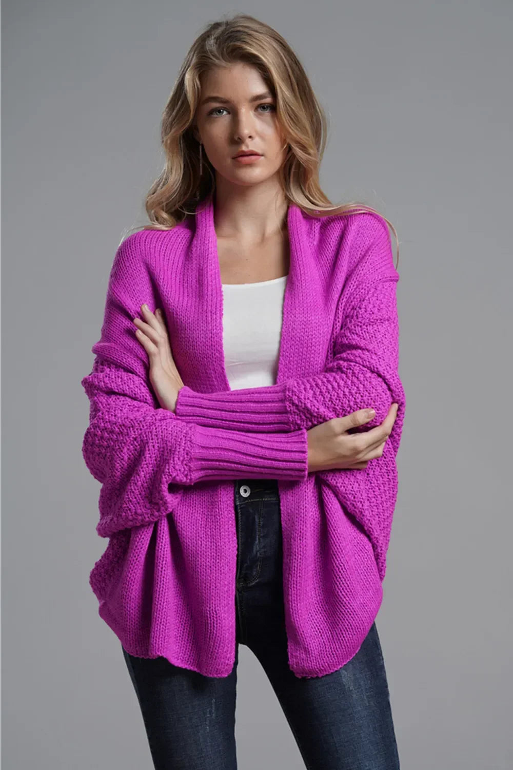 Open Front Batwing Sleeve Cardigan Lightweight - Southern Shores Clothing