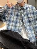 Plaid Long Sleeve Plus Size Cotton Shirt With Pockets - Southern Shores Clothing
