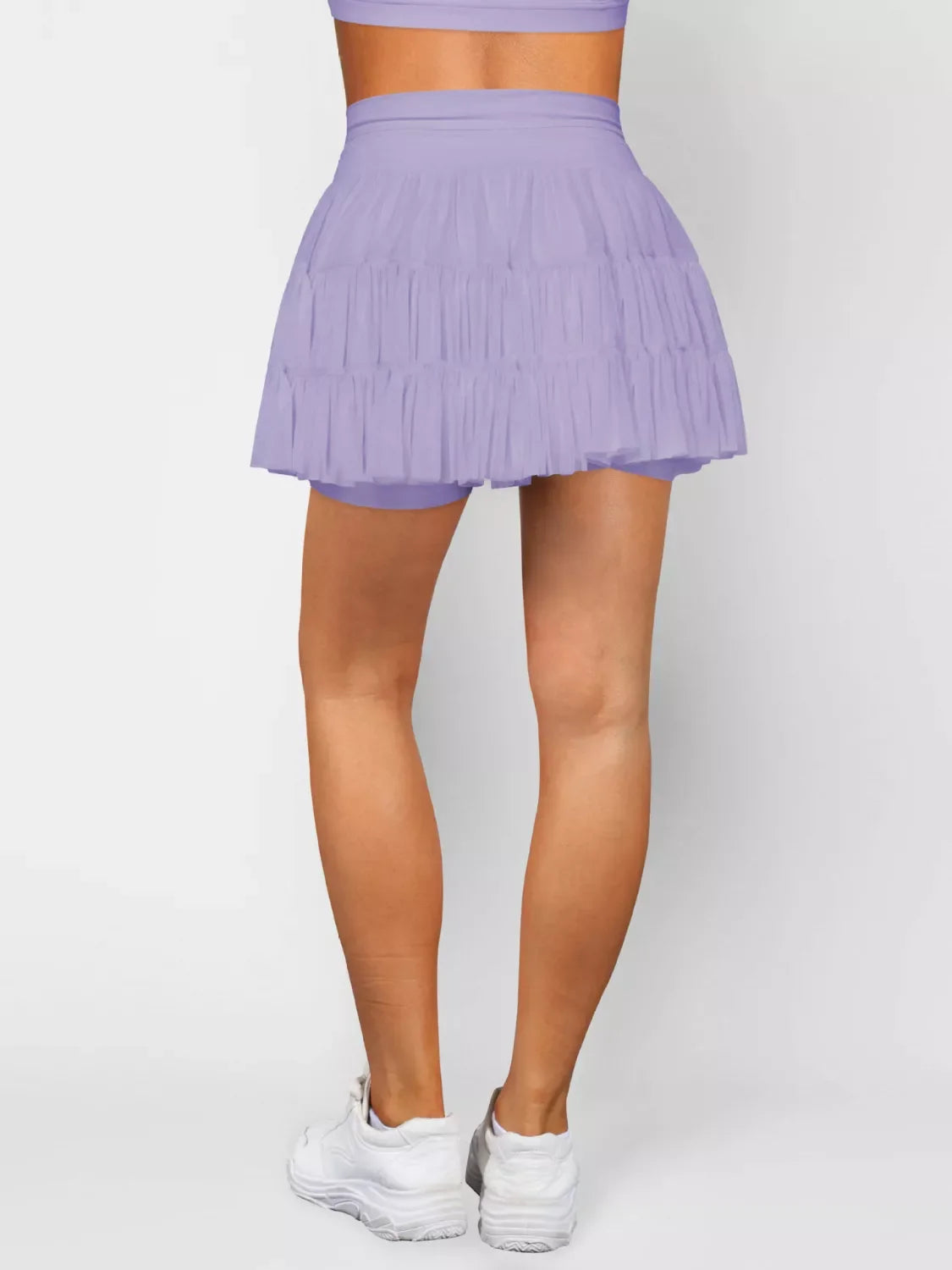 Tiered Skort With Drawstring And Pockets - Southern Shores Clothing