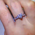 1 Carat Moissanite Sterling Silver Ring With Zircon Accents - Southern Shores Clothing