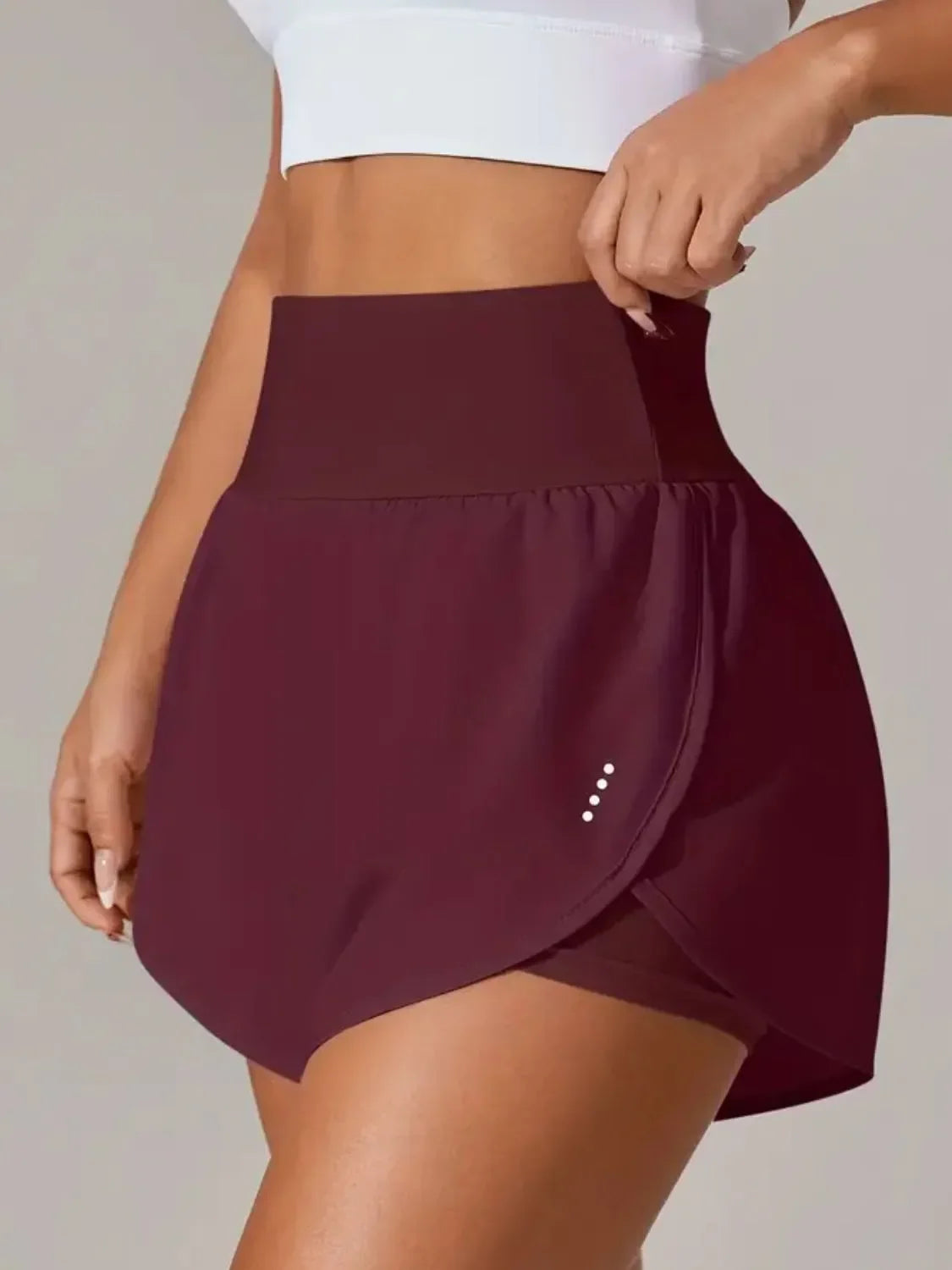 Pocketed High Waist Active Shorts For Daily Activities - Southern Shores Clothing