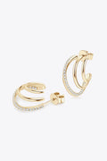 Platinum-Plated Sterling Moissanite Earrings - Southern Shores Clothing