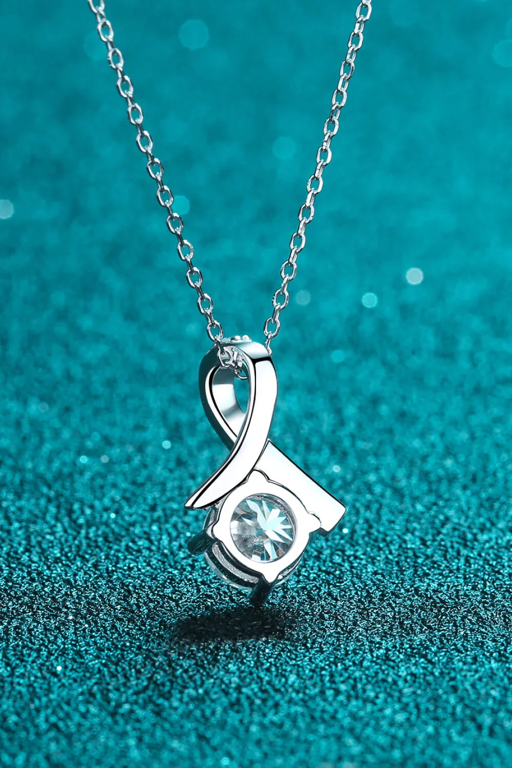 1 Carat Moissanite Sterling Pendant Necklace Coastal Glow - Southern Shores Clothing