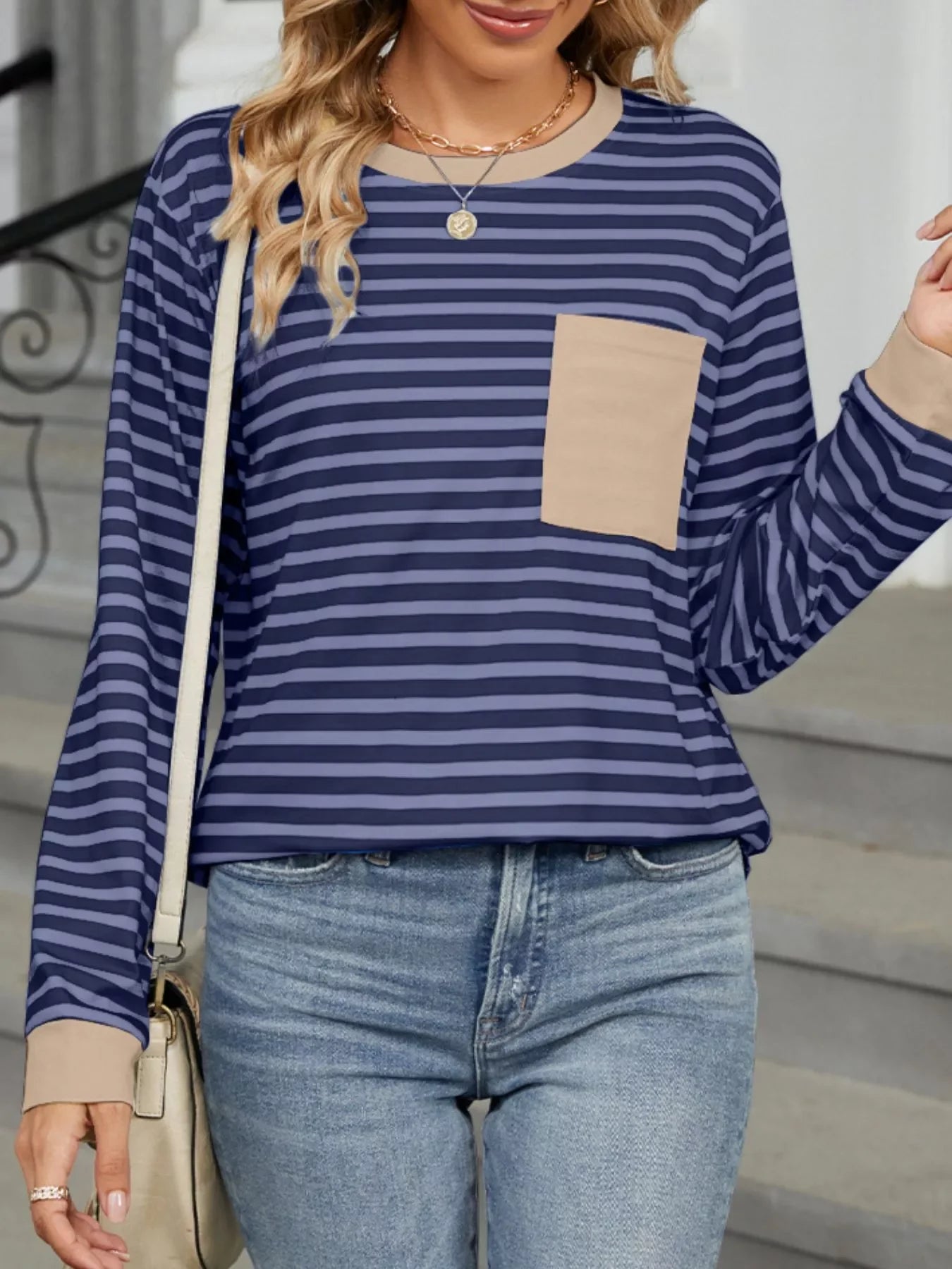 Striped Long Sleeve T-Shirt - Southern Shores Clothing