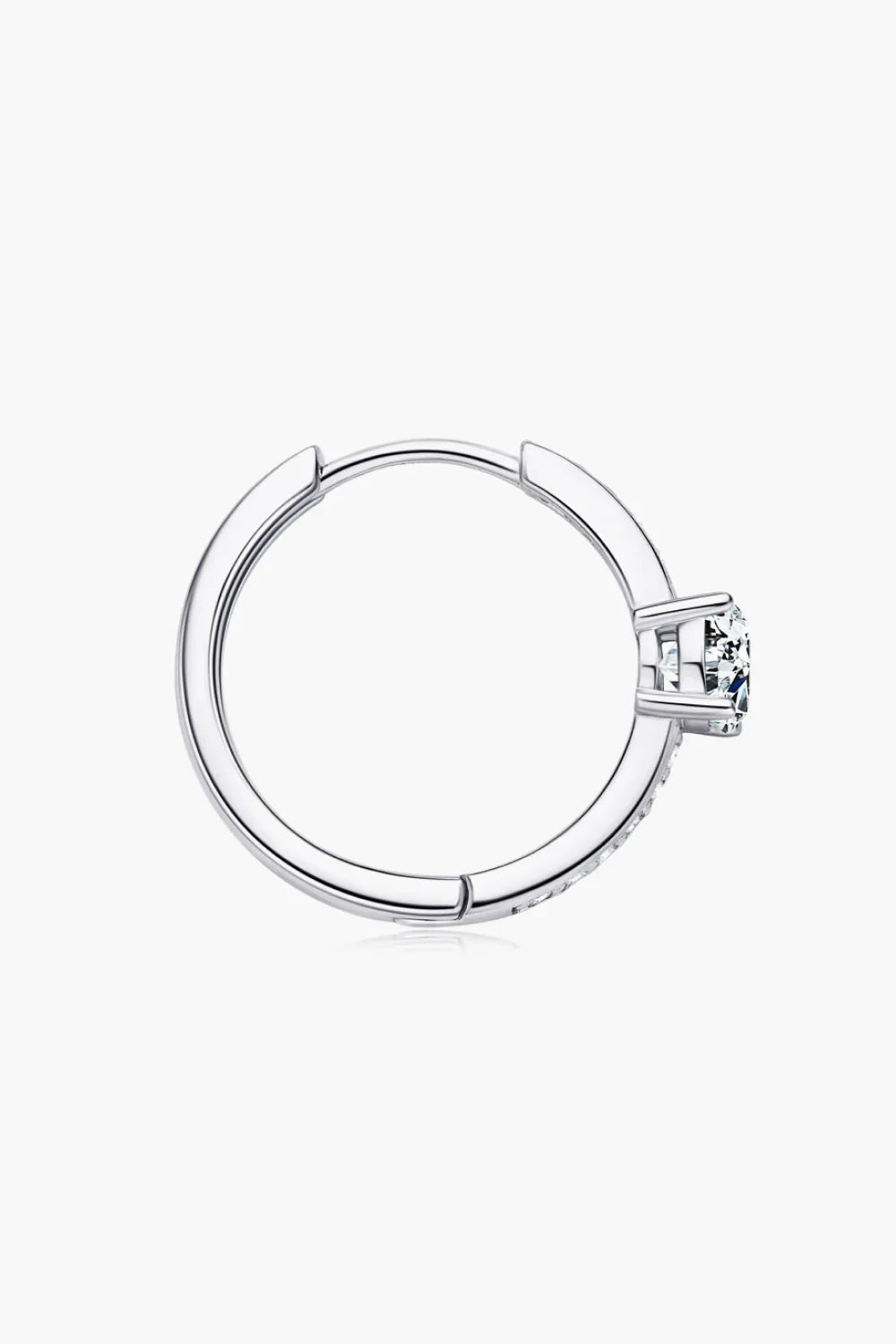 Minimalist Moissanite Platinum Plated Earrings - Southern Shores Clothing