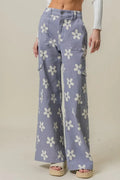 Floral Printed Wide Leg Pants With Pockets - Southern Shores Clothing