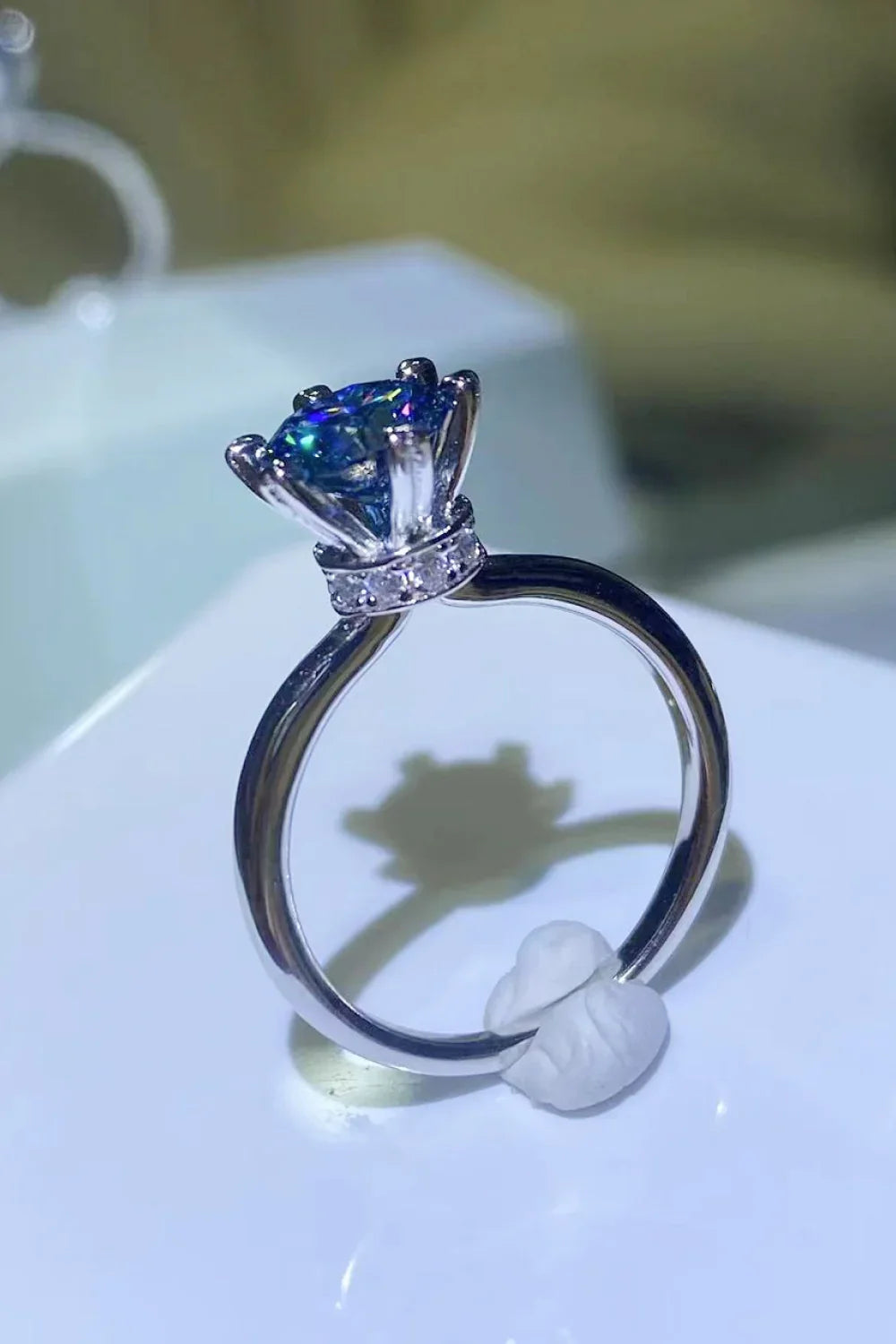 1 Carat Minimalist Moissanite Solitaire Ring - Southern Shores Clothing