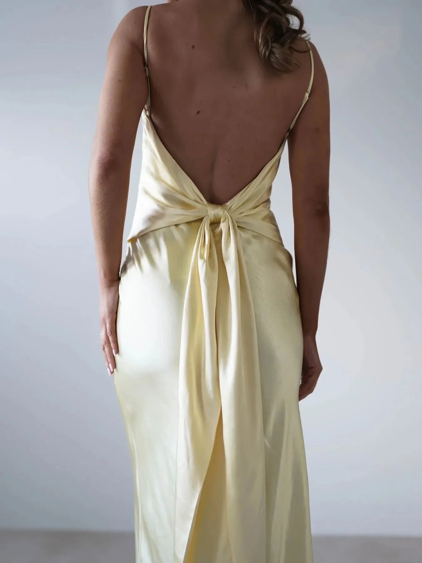 Satin Backless Cami Dress For Coastal Wear - Southern Shores Clothing