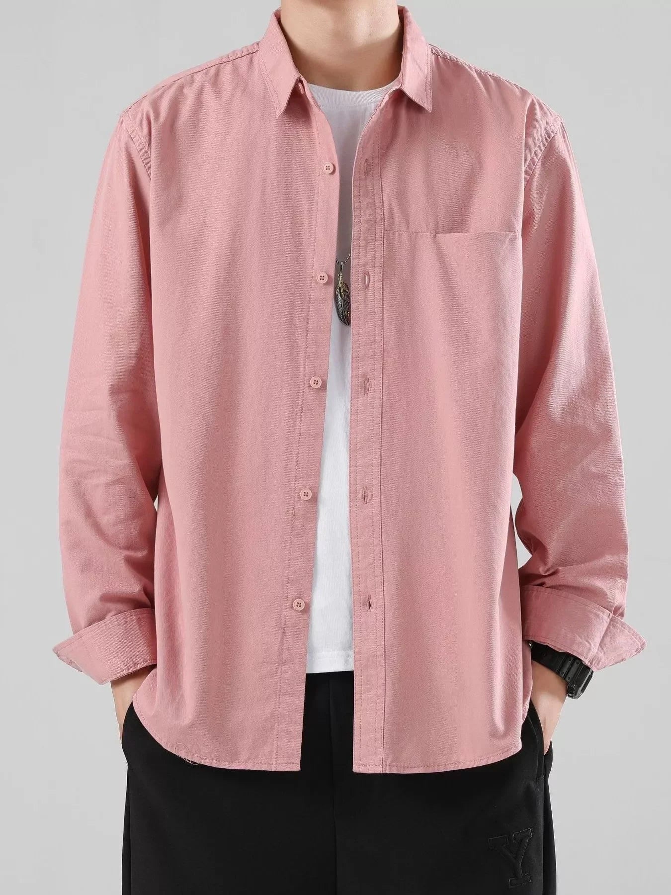 Plus Size Long Sleeve Button-Up Casual Shirt Relaxed Fit - Southern Shores Clothing