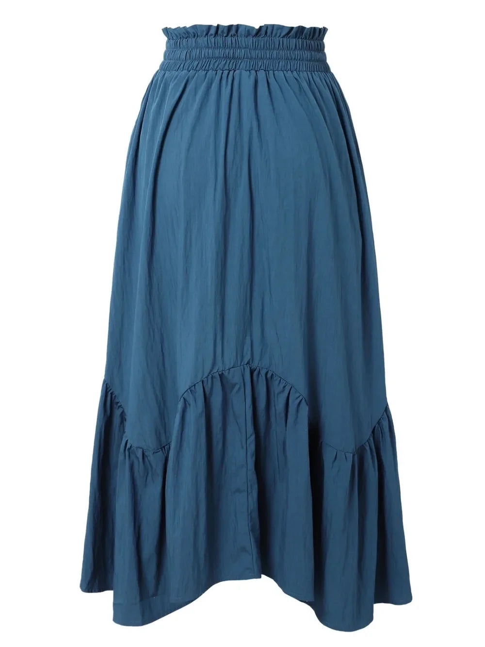 Smocked Waist Ruched Layered Skirt Flowing Silhouette - Southern Shores Clothing