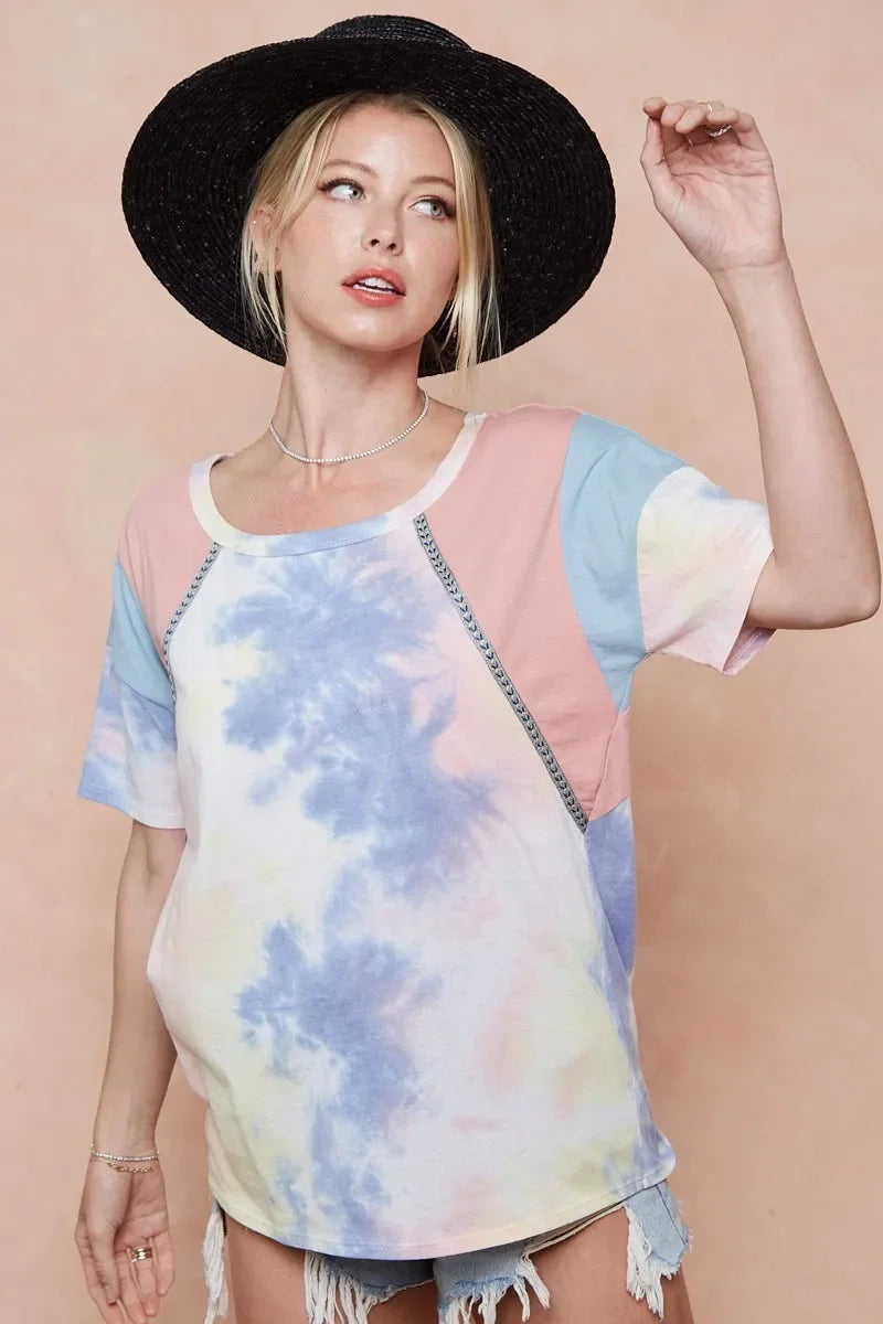 Tie Dye Cotton T Shirt Relaxed Fit Soft Breathable - Southern Shores Clothing