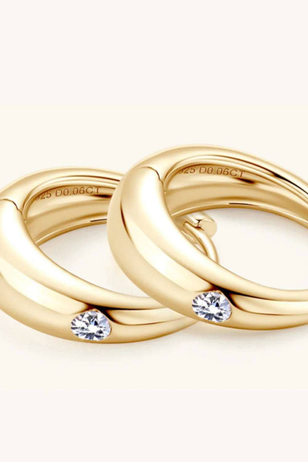Platinum-Plated Moissanite Sterling Silver Earrings - Southern Shores Clothing