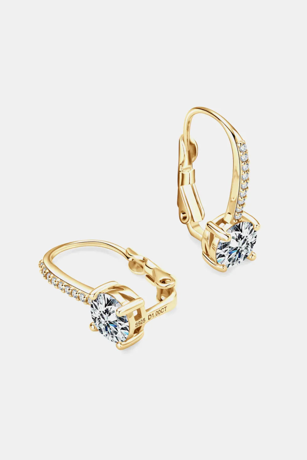 Minimalist Moissanite Sterling Silver Earrings - Southern Shores Clothing