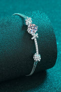 Moissanite Sterling Silver Rhodium-Plated Minimalist Bracelet - Southern Shores Clothing