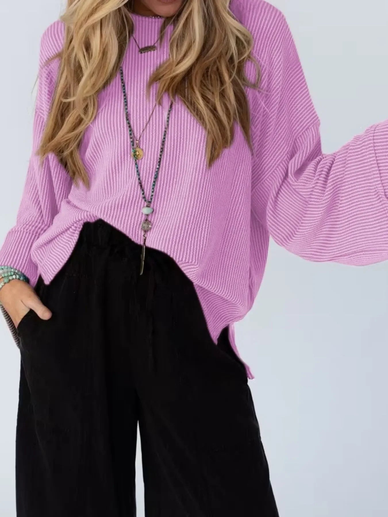 Cutout Back Long Sleeve T-Shirt - Southern Shores Clothing