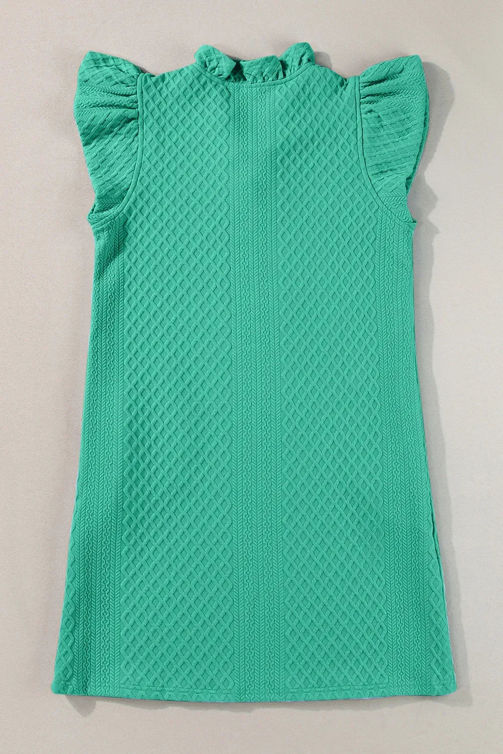 Ruffled V-Neck Cap Sleeve Mini Dress - Southern Shores Clothing