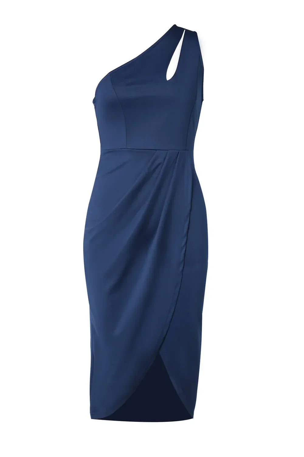 Ruched Cutout One Shoulder Dress Coastal Look - Southern Shores Clothing
