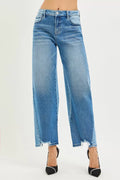 Plus Size Slouchy Cropped Barrel Jeans Denim - Southern Shores Clothing