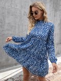 Ivy Lane Printed Long Sleeve Tiered Dress - Southern Shores Clothing