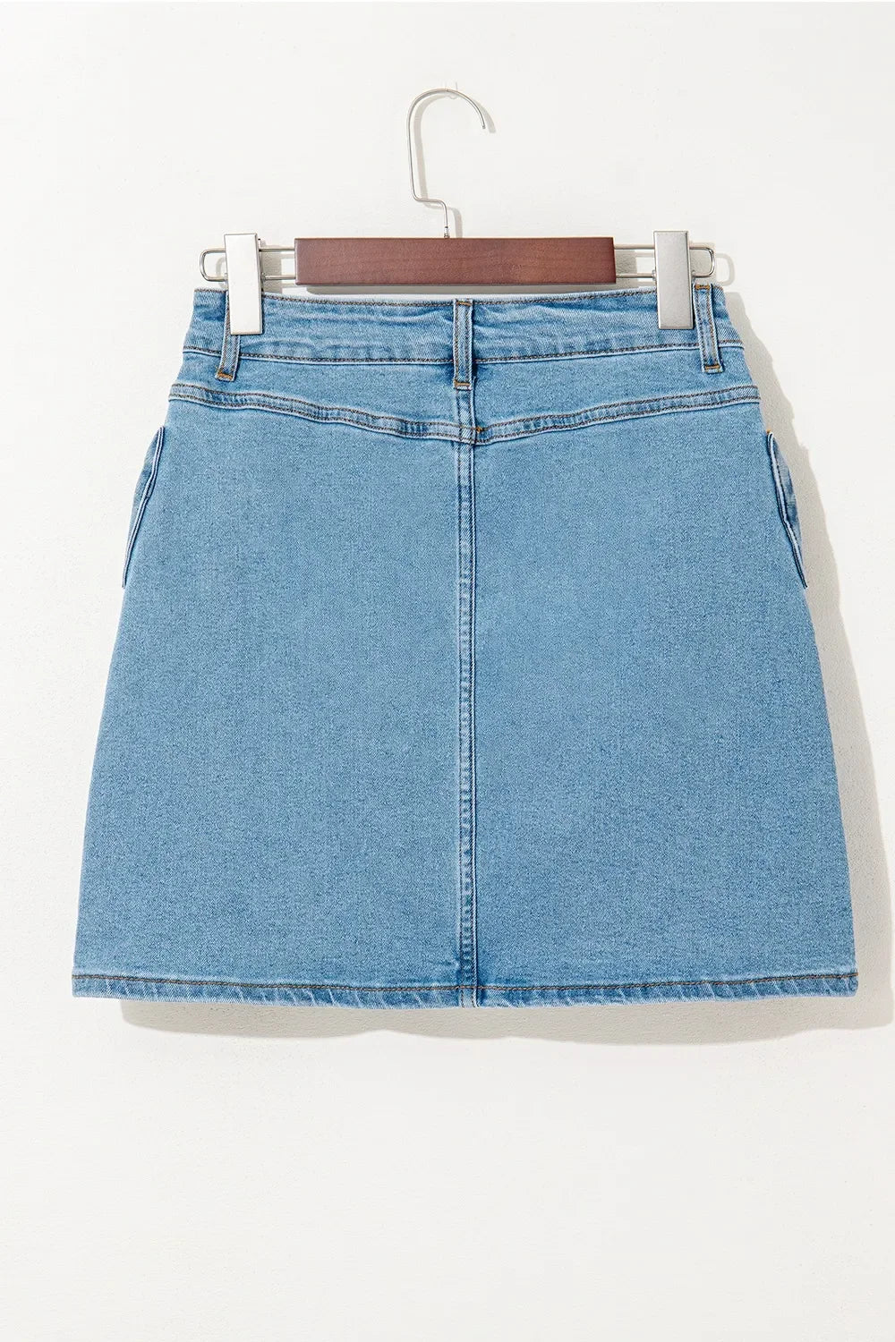 Acid Wash Bowknot Details High Waist Denim Skirt - Southern Shores Clothing