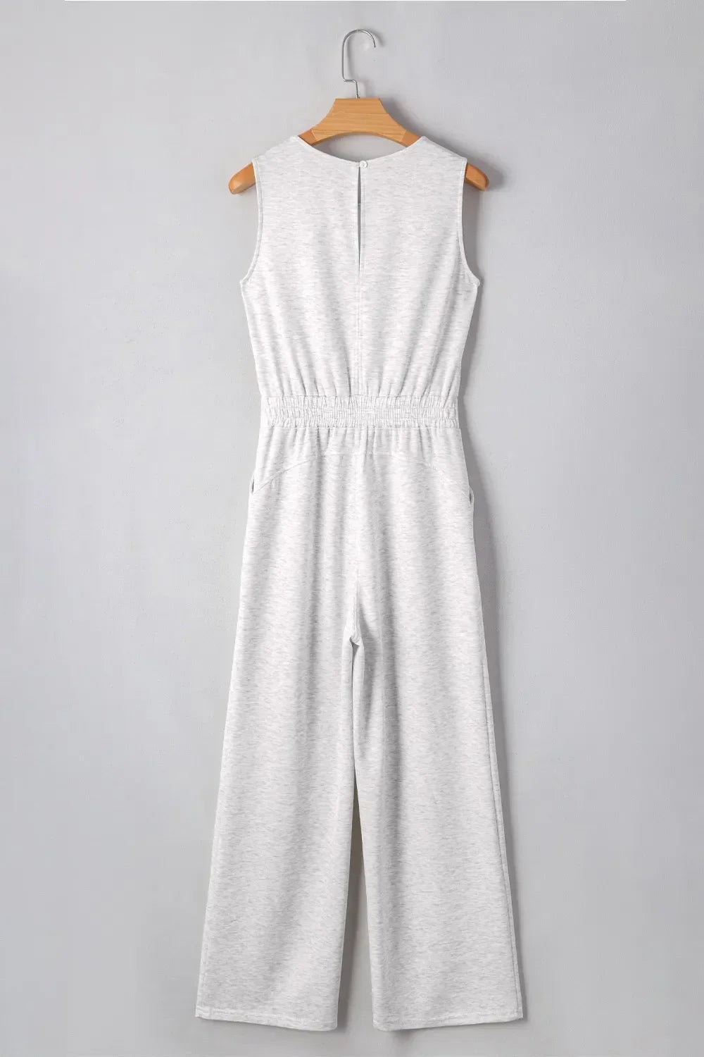Crew Neck Drawstring High Waist Sleeveless Jumpsuit - Southern Shores Clothing