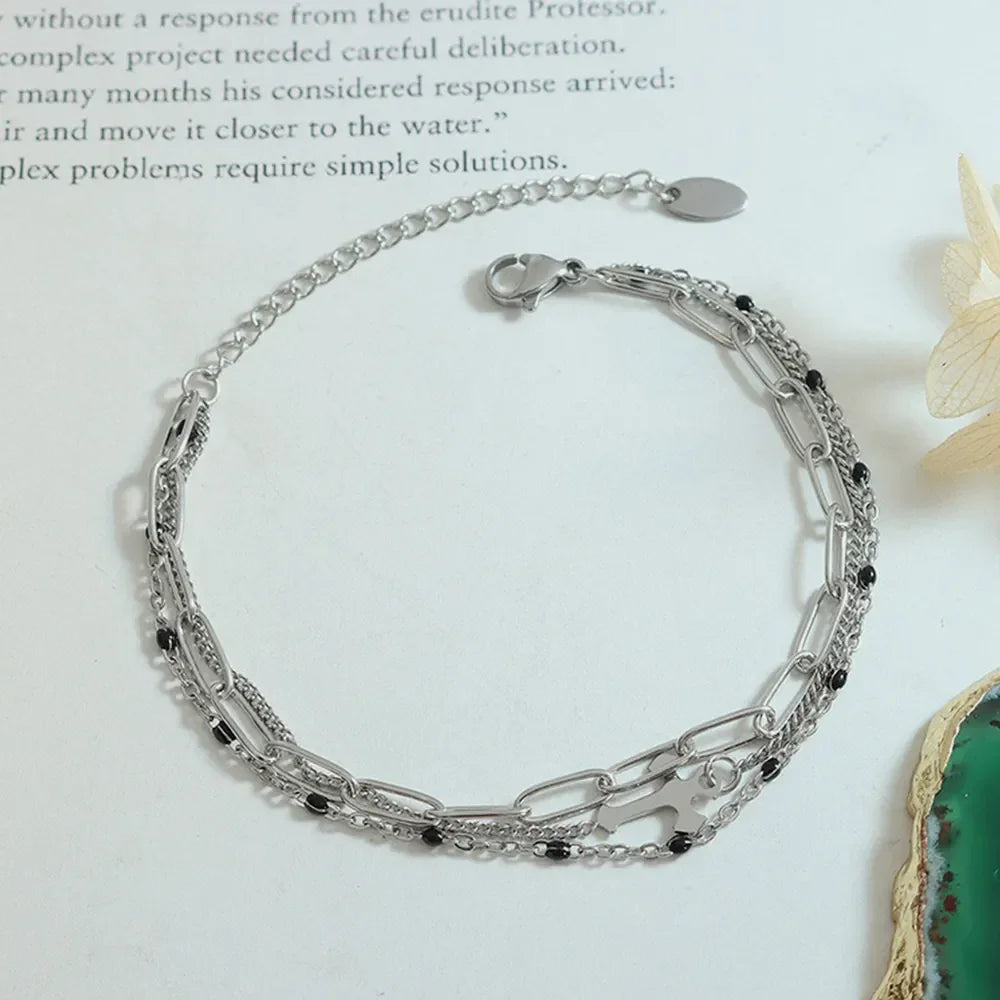 Titanium Steel Three-Layered Coastal Bracelet - Southern Shores Clothing